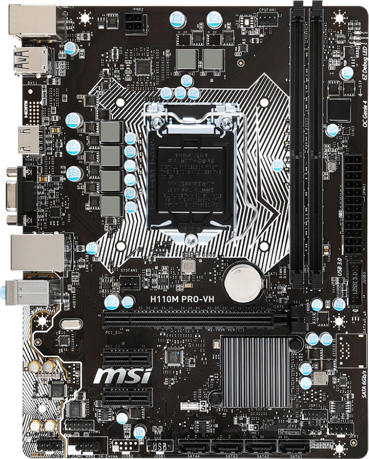 MSI H110M PRO-VH - Motherboard Specifications On MotherboardDB